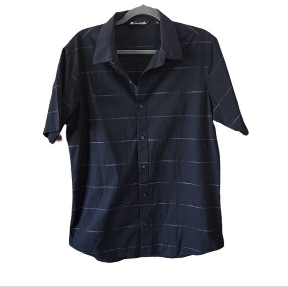 Travis Mathew Black Collared Button Down Short Sleeve Shirt - Picture 1 of 5